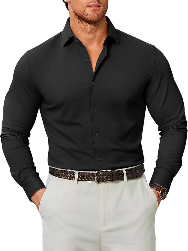 Stretch Wrinkle Free Long Sleeve Button Down Shirt (US Only)