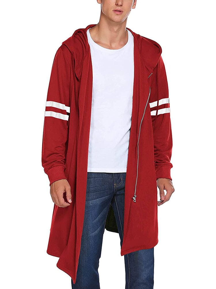 Long Outwear Sweatshirt (US Only) Coat COOFANDY Store Red S 