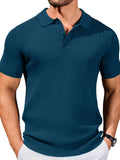 Ribbed Knit Textured Polo Shirt (US Only)