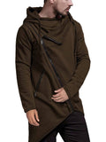 Lightweight Irregular Hem Pullover Hoodie (US Only) Hoodies COOFANDY Store Coffee S 