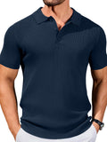 Ribbed Knit Textured Polo Shirt (US Only)