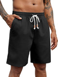 Casual Drawstring Linen Blend Shorts (US Only)