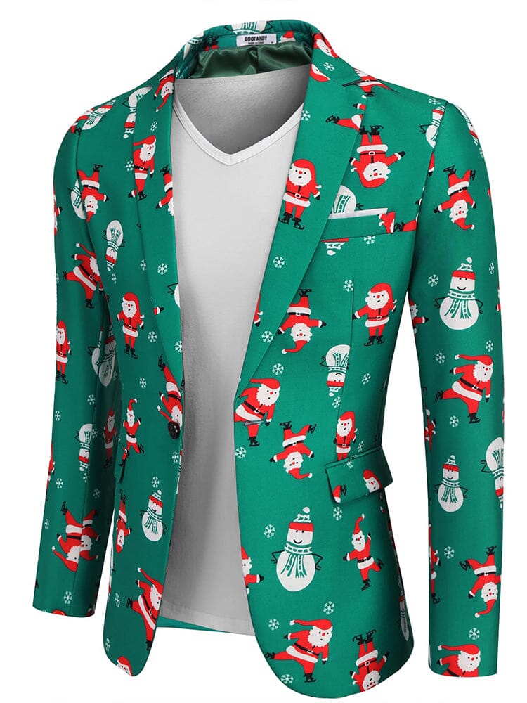 christmas dress jackets Men's Ho Ho Holla Blazer With Tie | Epic Suit Blazer & Tie | High Strength & Durable Material | Red