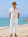 Casual Linen Blend Summer Trousers (US Only)