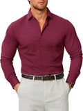 Stretch Wrinkle Free Long Sleeve Button Down Shirt (US Only)