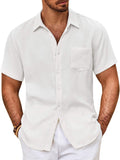 Textured Short Sleeve Button Down Shirt (US Only)