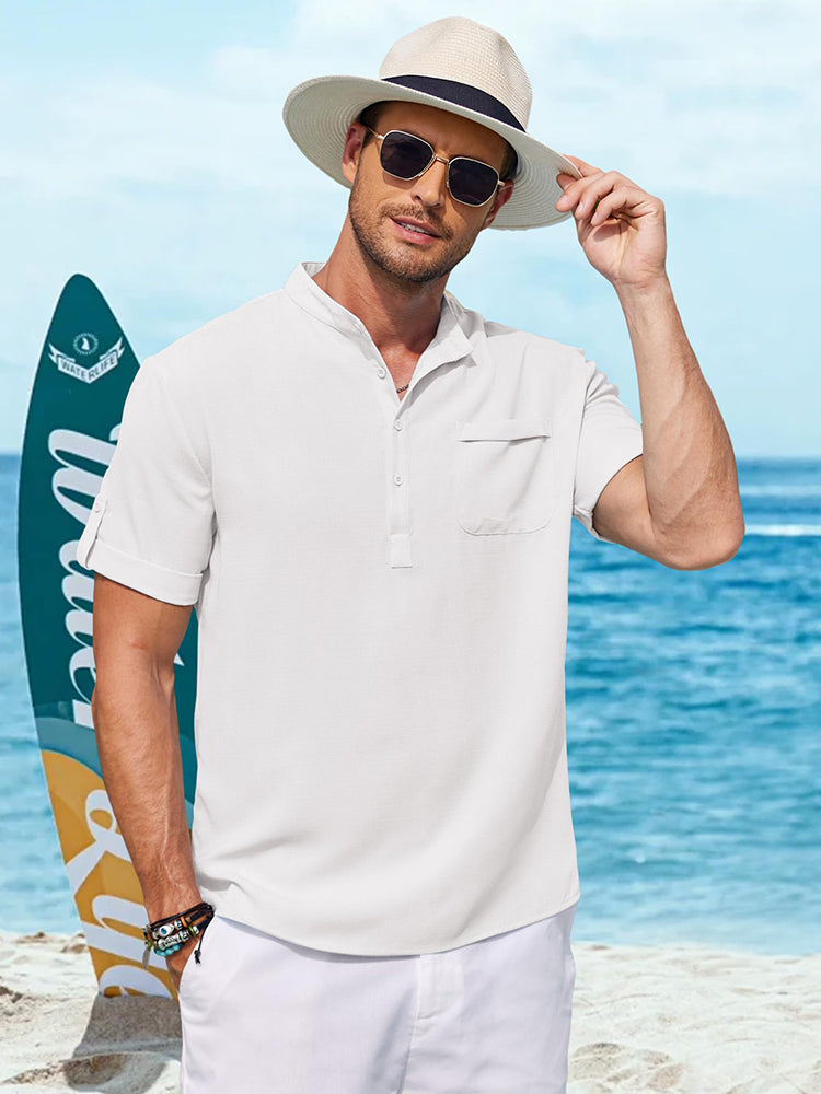 Casual Summer Henley Shirt