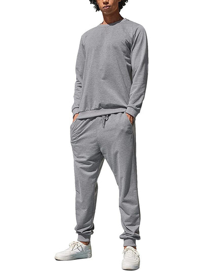 2-Piece Athletic Casual Tracksuit (US Only) Tracksuits COOFANDY Store Grey S 