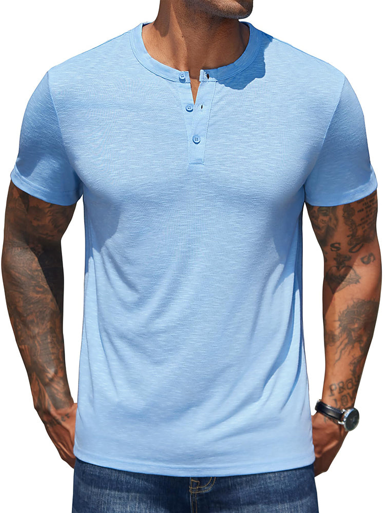 Casual Soft Basic Henley Shirt (US Only)