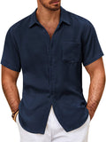 Textured Short Sleeve Button Down Shirt (US Only)