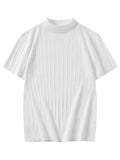 Basic Mock Neck Knit Tee (US Only)
