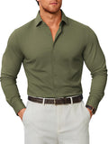 Stretch Wrinkle Free Long Sleeve Button Down Shirt (US Only)