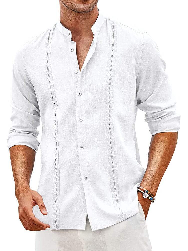 Embroidered Guayabera Linen Shirt - Premium Fabric | Stylish Design ...
