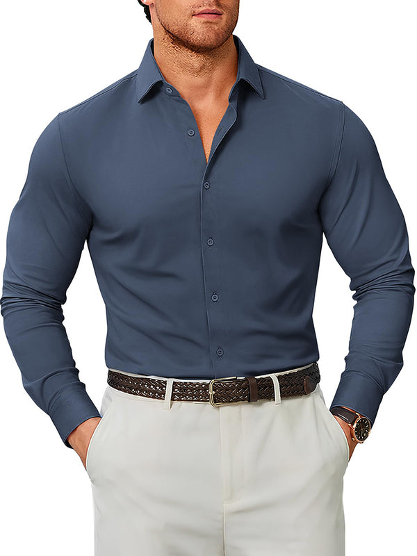 Stretch Wrinkle Free Long Sleeve Button Down Shirt (US Only)