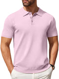 Classic Solid Color Knit Polo Shirt (US Only)