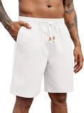 Casual Drawstring Linen Blend Shorts (US Only)