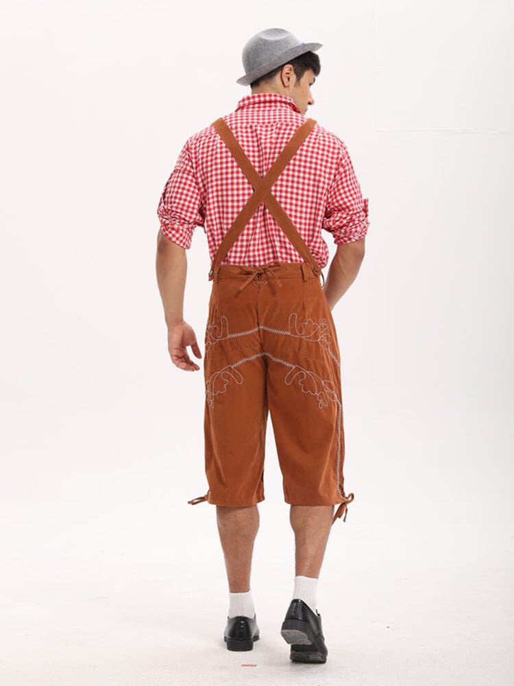 Classic Oktoberfest Costume Overalls Jumpsuit coofandy 