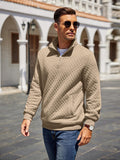 Trendy Quarter Zip Pullover Quilted Sweatshirt (US Only)