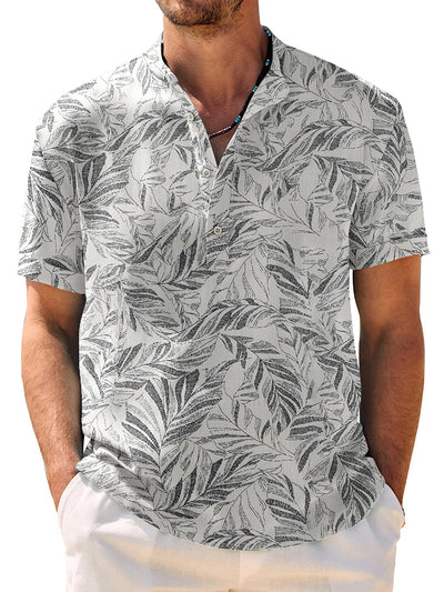 Casual Breathable Hawaiian Henley Shirt (US Only)