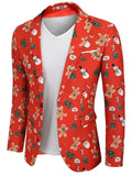 Christmas Suit Party Jacket (US Only) Blazer coofandy Gingerbread Man S 