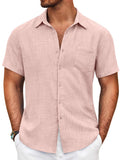 Textured Short Sleeve Button Down Shirt (US Only)