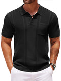 Casual Textured Knit Polo Shirt (US Only)