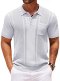 Casual Textured Knit Polo Shirt (US Only)