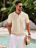Casual Textured Knit Polo Shirt (US Only)