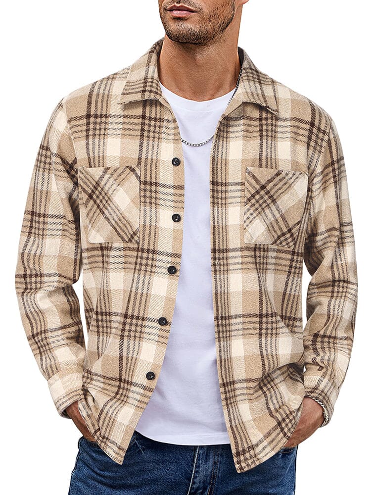 Stylish Comfy Flannel Plaid Shirt (US Only) Shirts coofandy 