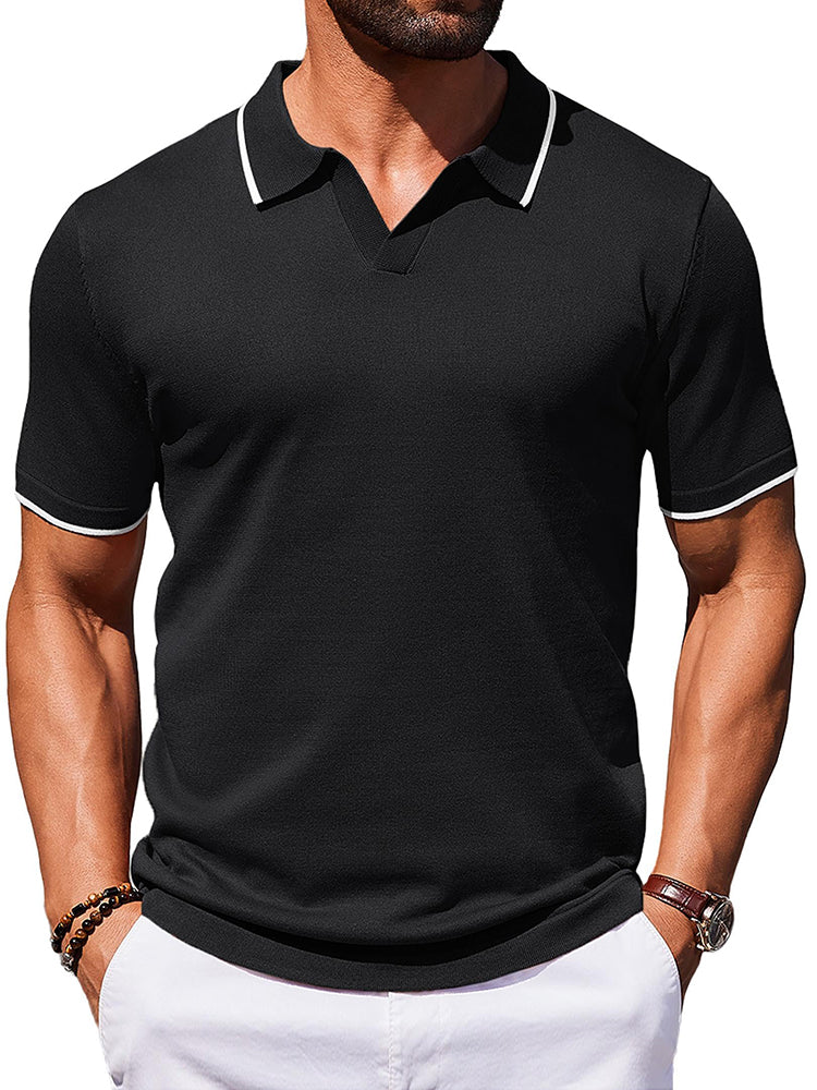 Casual Old Money Knit Polo Shirt (US Only)