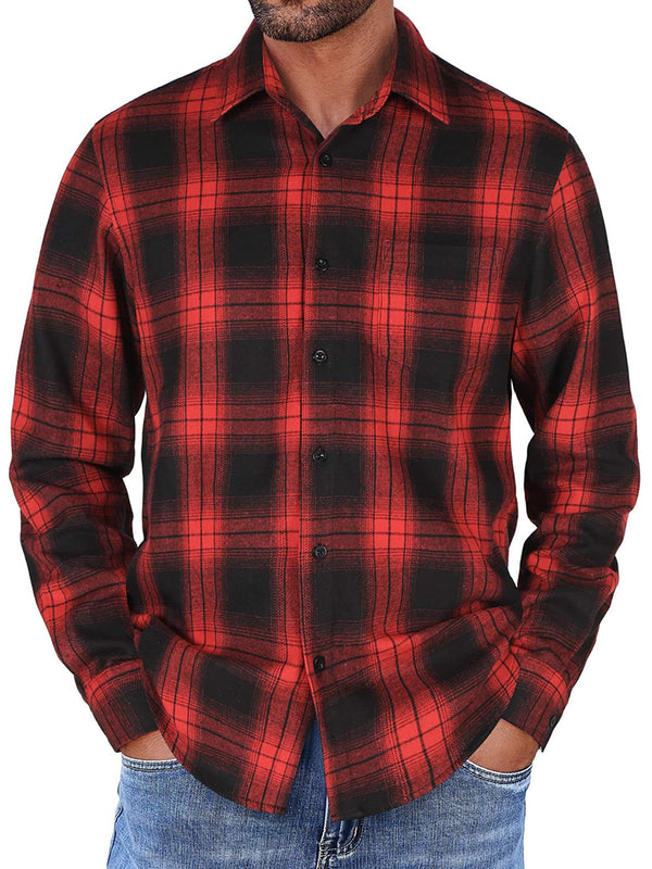 Casual Button Down Plaid Flannel Shirt (US Only)