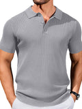 Ribbed Knit Textured Polo Shirt (US Only)