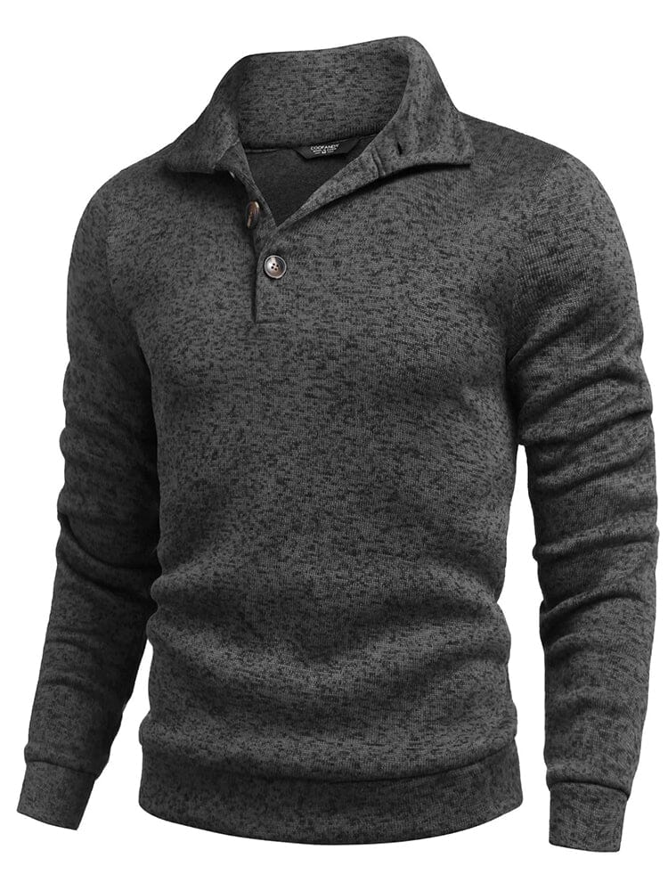 Casual Thermal Texured Knitted Sweatshirt (US Only) Sweaters coofandy 