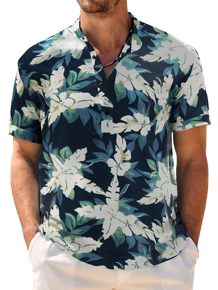 Casual Breathable Hawaiian Henley Shirt (US Only)