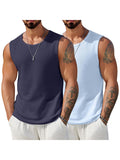 Casual Waffle Knit Muscle 2 PCS Tank Tops (US Only)