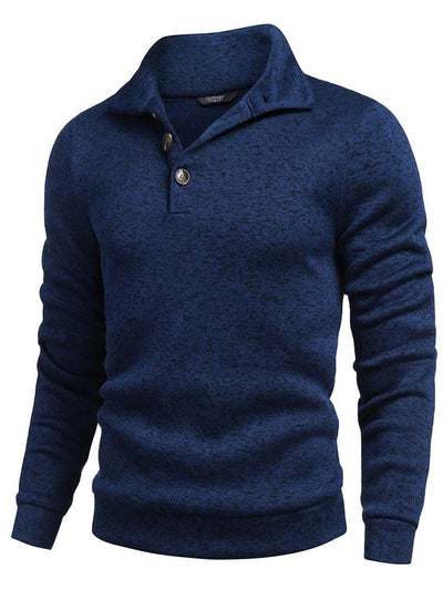 Casual Thermal Texured Knitted Sweatshirt (US Only) Sweaters coofandy Navy Blue S 