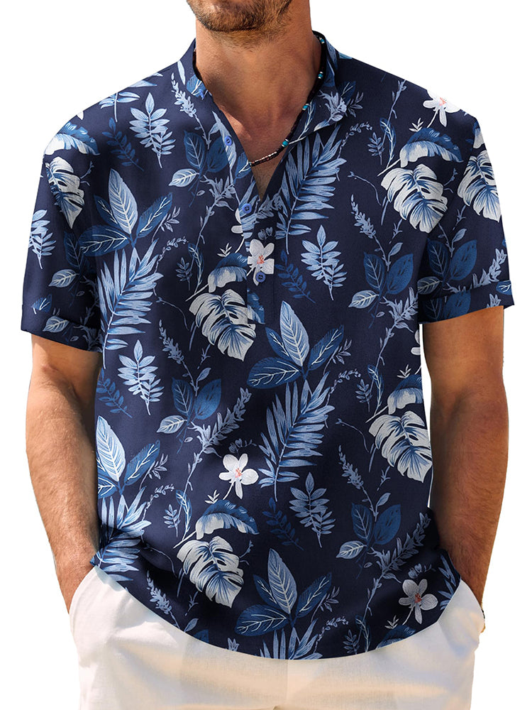 Casual Breathable Hawaiian Henley Shirt (US Only)