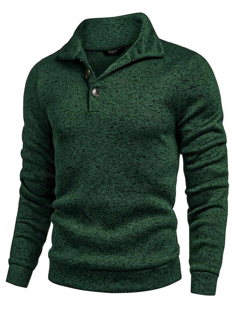 Casual Thermal Texured Knitted Sweatshirt (US Only) Sweaters coofandy Dark Lake Green S 