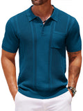 Casual Textured Knit Polo Shirt (US Only)