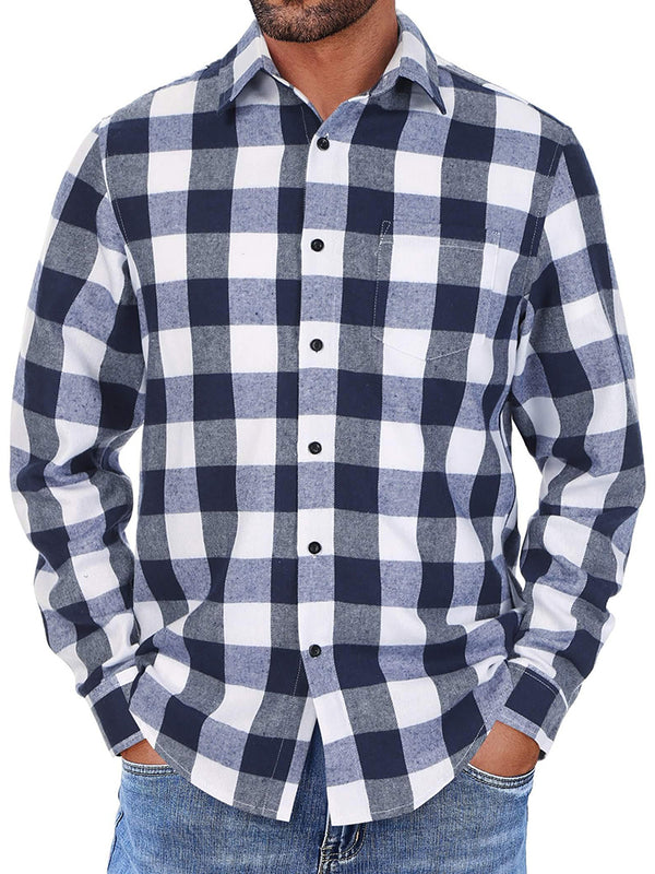 Casual Button Down Plaid Flannel Shirt (US Only)