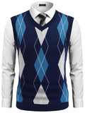 Casual Elastic Knit Pullover Argyle Vest (US Only)