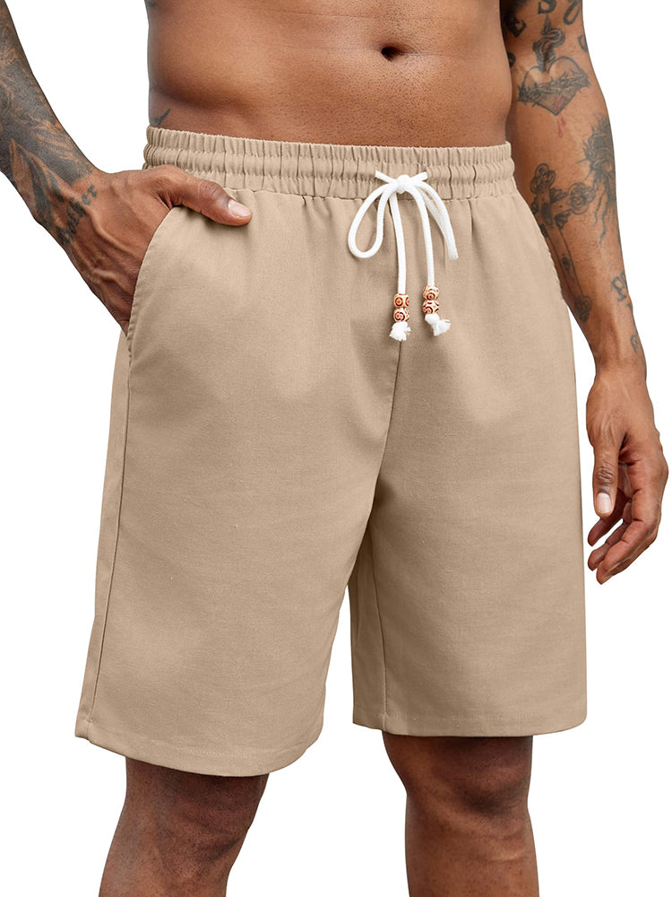 Drawstring Only Casual Drawstring Linen Blend Shorts (US Only) – COOFANDY