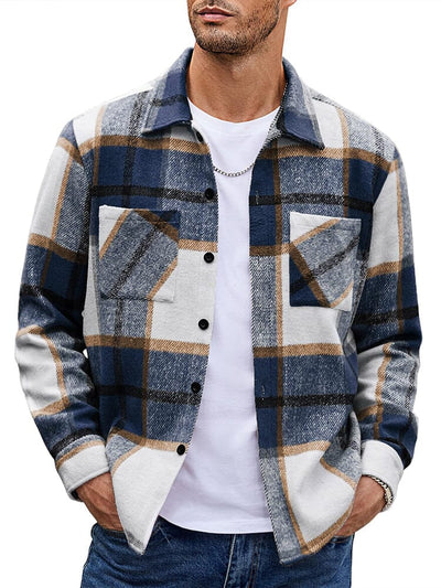 Stylish Comfy Flannel Plaid Shirt (US Only) Shirts coofandy 