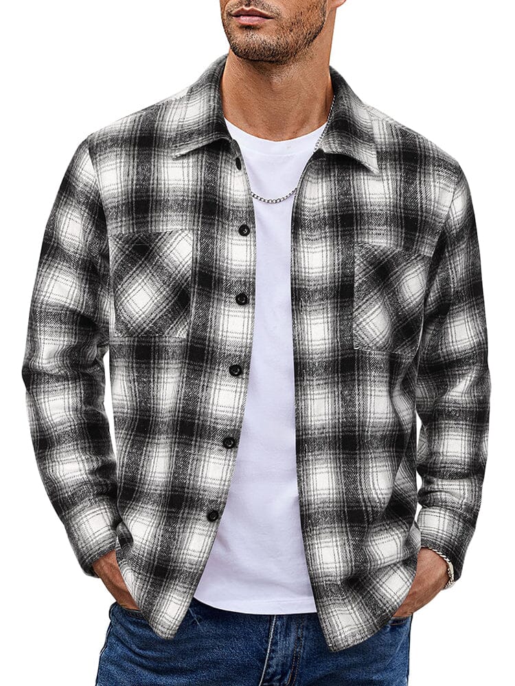 Stylish Comfy Flannel Plaid Shirt (US Only) Shirts coofandy 