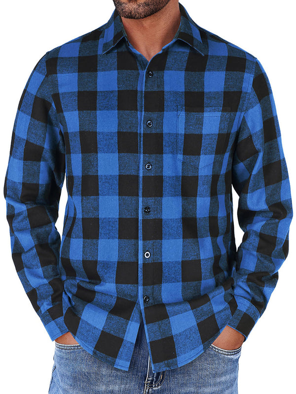 Casual Button Down Plaid Flannel Shirt (US Only)