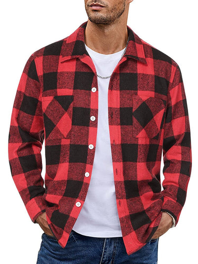 Stylish Comfy Flannel Plaid Shirt (US Only) Shirts coofandy 