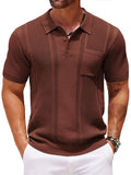 Casual Textured Knit Polo Shirt (US Only)