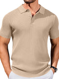 Ribbed Knit Textured Polo Shirt (US Only)
