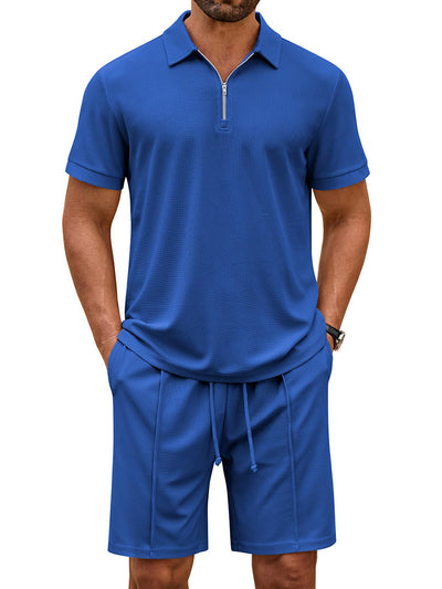 Fashion Polo Shirt Shorts Set (US Only)