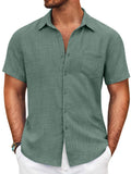Textured Short Sleeve Button Down Shirt (US Only)